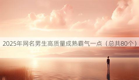 2025年网名男生高质量成熟霸气一点（总共80个）
